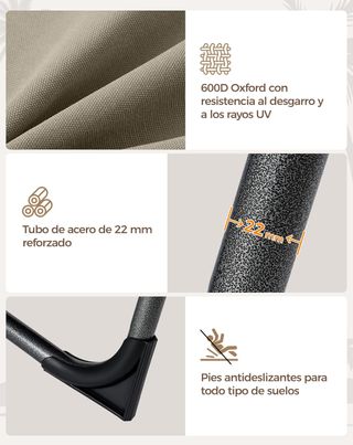 Tumbona plegable KingCamp 5 posiciones