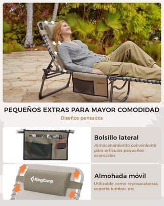 Tumbona plegable KingCamp 5 posiciones
