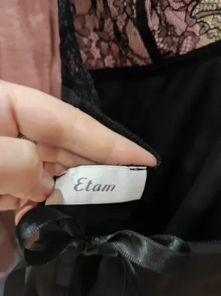 Camisón Etam encaje negro