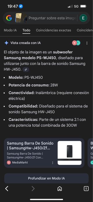 Barra de Sonido Samsung Negra