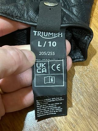 Guantes de piel para moto Triumph