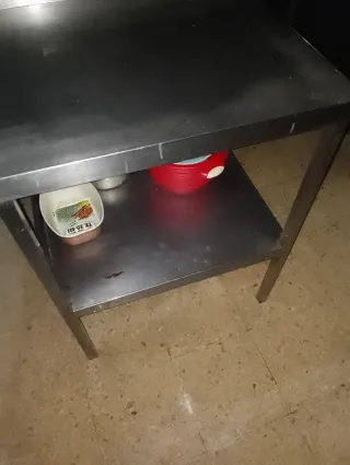 Mesa auxiliar cocina acero inoxidable