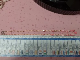 Collana madreperla rosa e oro