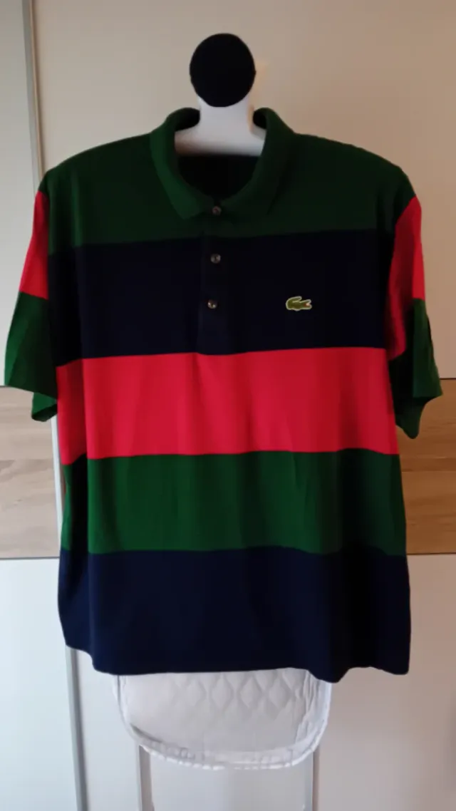 Camiseta Lacoste Rayas Multicolor Talla L