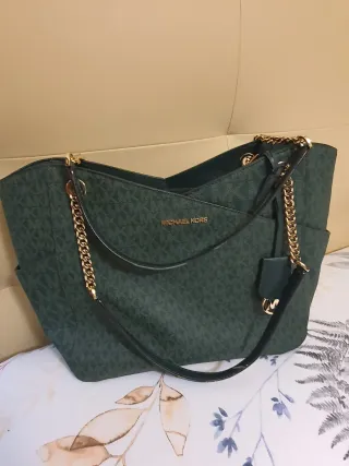 Bolso Michael Kors Verde y Dorado