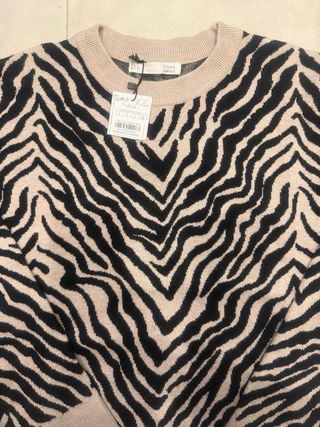 Jersey Sfera Rayas Beige y Negro Talla M