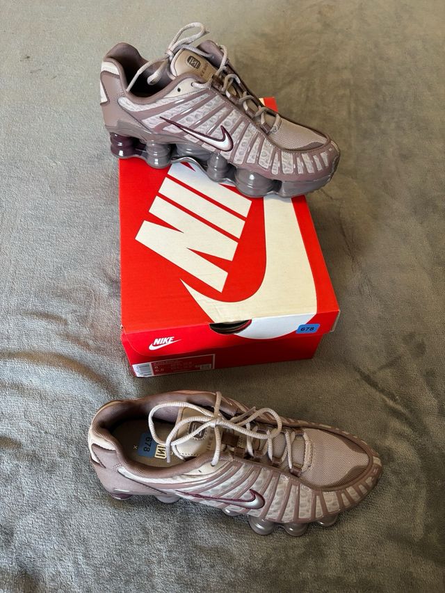 Nike Shox TL Pumice Black Maroon T 39 New