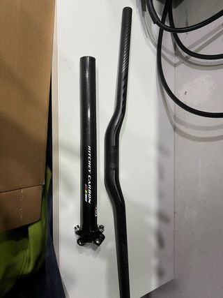 Manillar y tija carbono