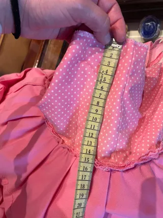 Traje Flamenca Niña Rosa Lunares 2-3 Años