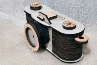 Cámara de Fotos Vintage Madera