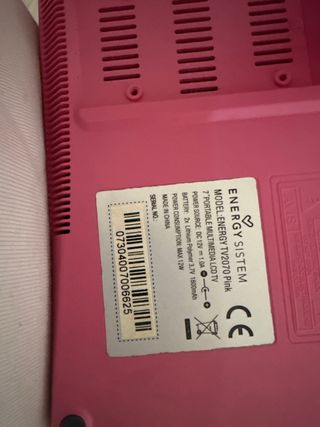 Reproductor  Portátil Energy Sistem Rosa