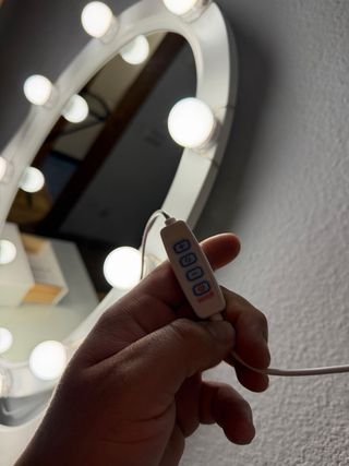 Tocador Blanco con Espejo y Luces LED incorporadas