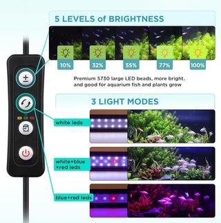 Iluminación LED Acuario 16W | 56-76cm