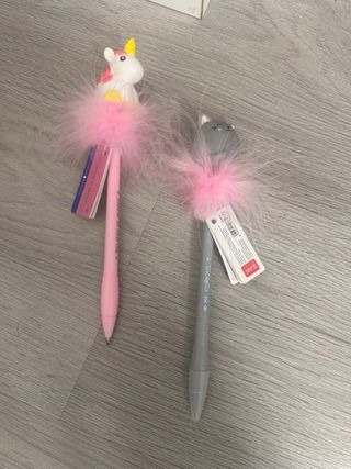 Set 2 Penne Legami Unicorn e Gatto Piumate