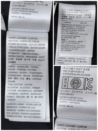 Cazadora Levi's Cuero de Oveja Talla M