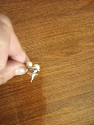 Pendientes plata y perla
