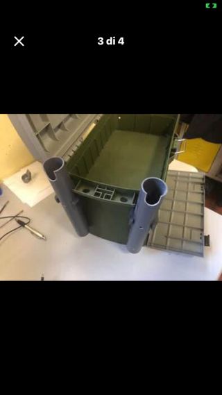 Cassetta da pesca con porta canne
