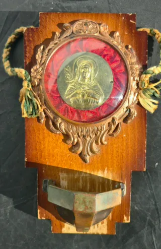 Benditera madera y latón con imagen