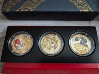 Pack Monedas Plata Año Serpiente 2013