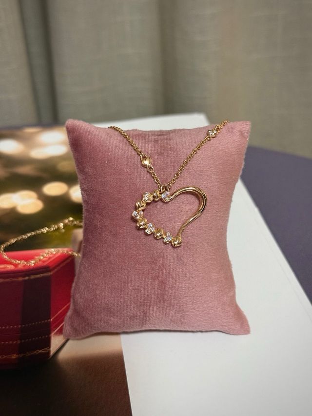 Collar Corazón Bañado en Oro