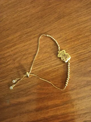 Pulsera Osito Dorado y Rosa