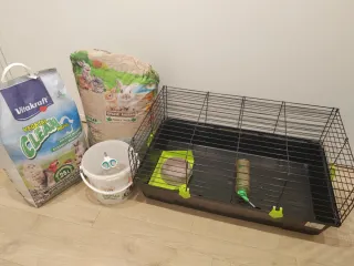 Jaula roedores 80cm + comida y accesorios