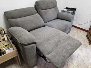 Sofá eléctrico 2 plazas gris