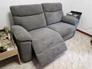 Sofá eléctrico 2 plazas gris