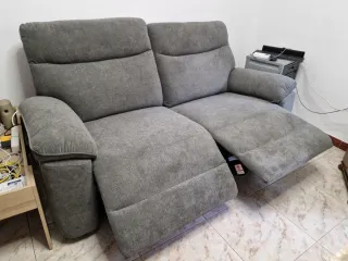 Sofá eléctrico 2 plazas gris