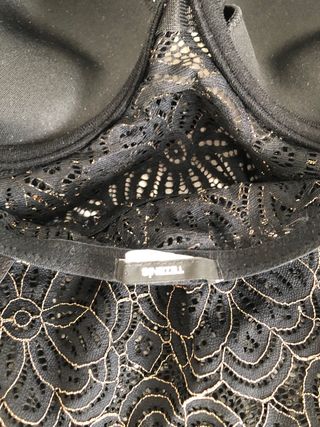 Top encaje negro y dorado