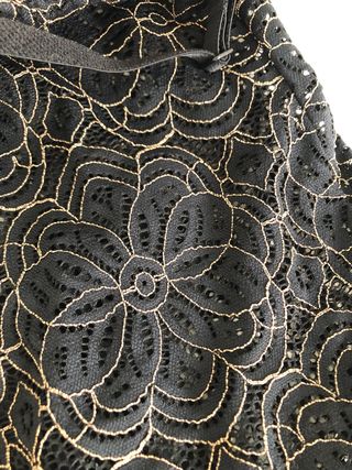 Top encaje negro y dorado