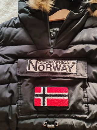 Abrigo Geographical Norway Negro Talla S