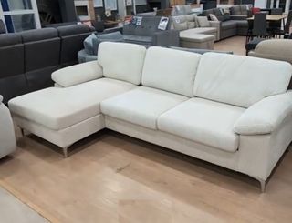 Sofá chaise longue 260cm tela beige NUEVO