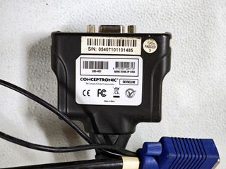 Switch KVM Conceptronic 2 Puertos USB+SONIDO+VGA