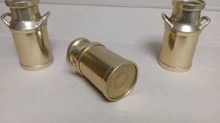 Porta latte in ottone dorato