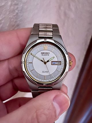 Reloj Seiko SQ 100 day-date Vintage NOS *Año 1987*