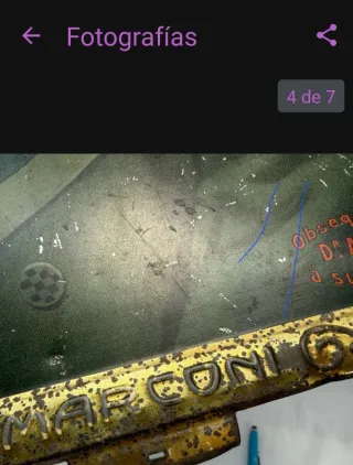 Chapa Marconi serigrafiada del doctor Andreu