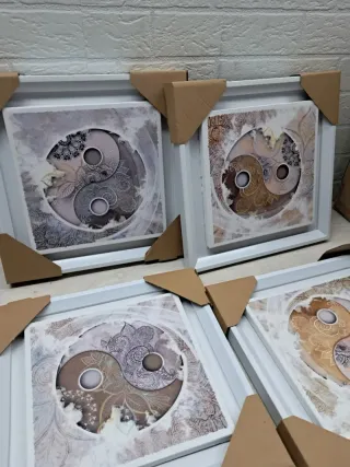 Set 4 Cuadros DekoArte Yin Yang Decoración