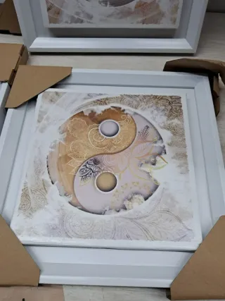 Set 4 Cuadros DekoArte Yin Yang Decoración