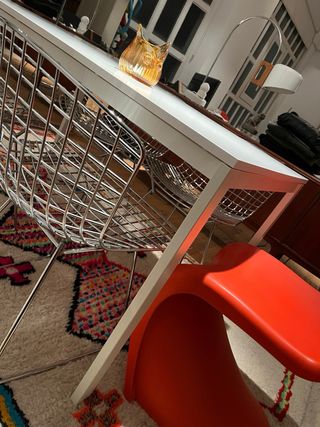 Mesa Comedor Blanca Metal