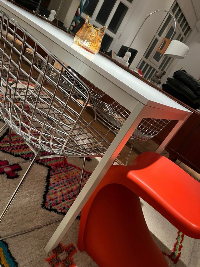 Mesa Comedor Blanca Metal