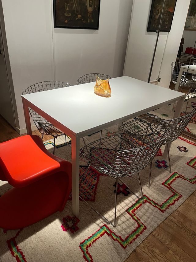 Mesa Comedor Blanca Metal