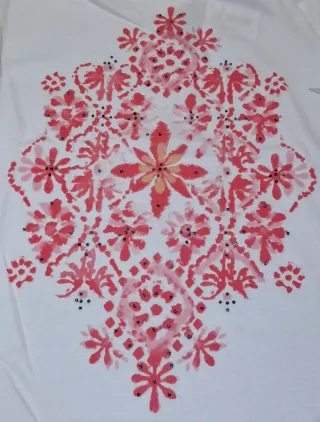 Camiseta Cortefiel Talla XL Estampado Floral