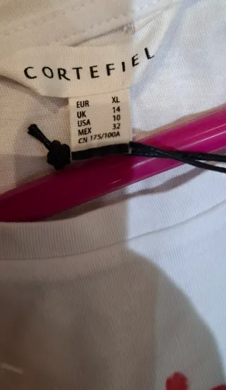 Camiseta Cortefiel Talla XL Estampado Floral