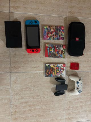 Nintendo Switch + 3 Juegos  + Accesorios