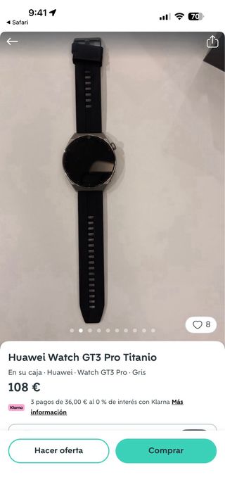 Huawei Watch GT3 Pro Titanio Gris