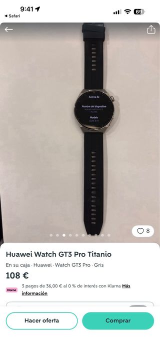 Huawei Watch GT3 Pro Titanio Gris