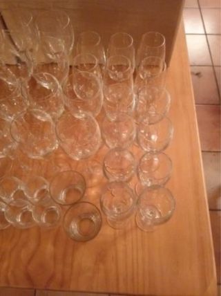 Juego de copas de cristal