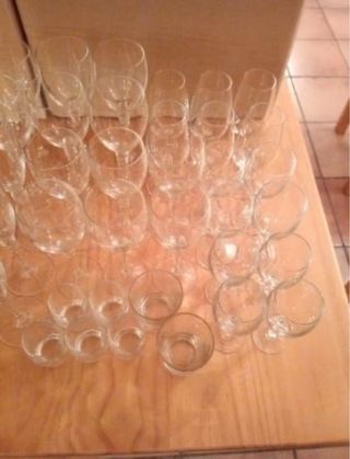 Juego de copas de cristal