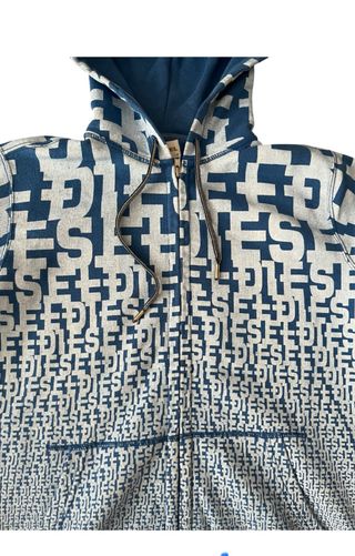 2000s Sudadera Chaqueta Diesel monogram aop Vintag